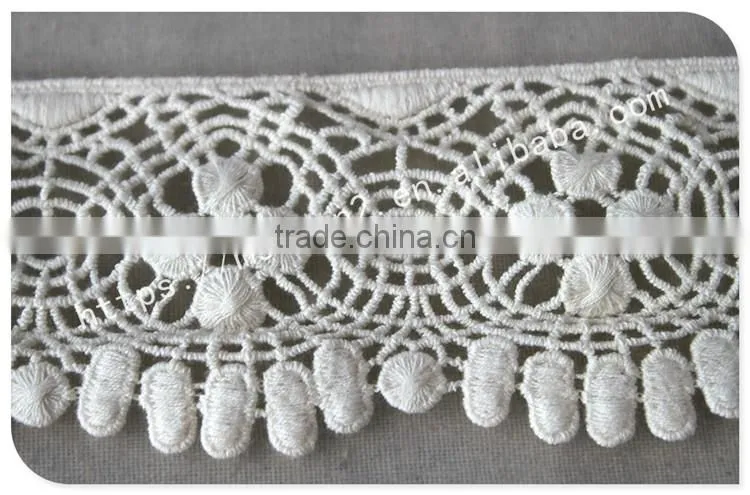 Newest design 6.5cm width cotton indian saree border lace trim wholesale
