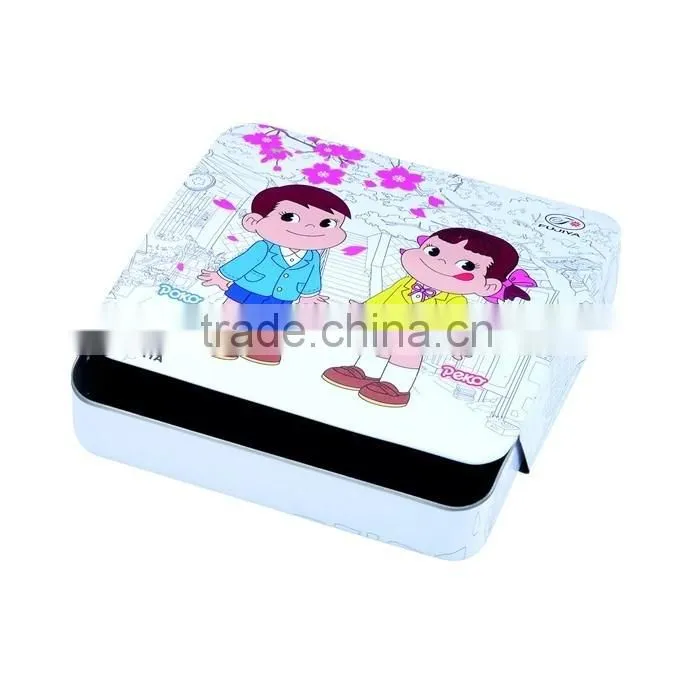 candy tin box with slide cover