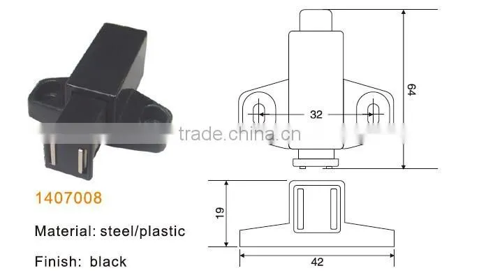 hot sale black color magnetic door catch