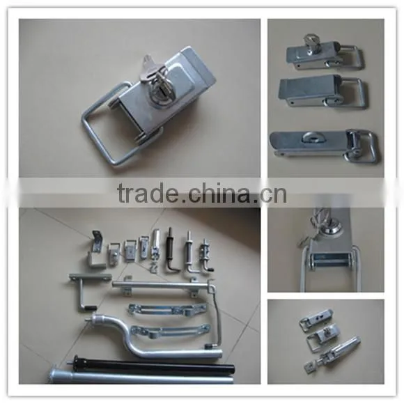 Toggle fastener with lock and key system zinc finish
