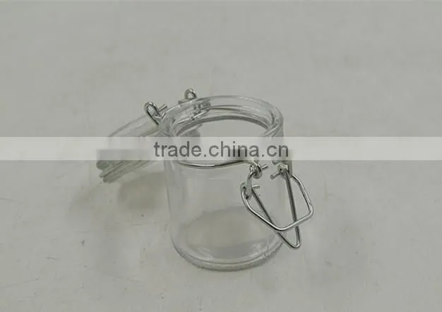 mini glass spice jar with clip lid storage bottle