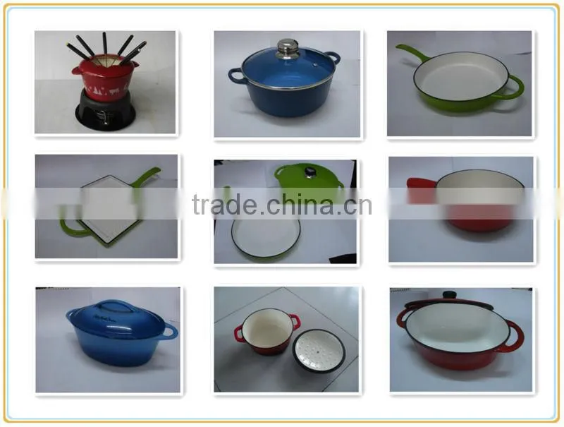 china Custom cast iron fry pan with wooden handle