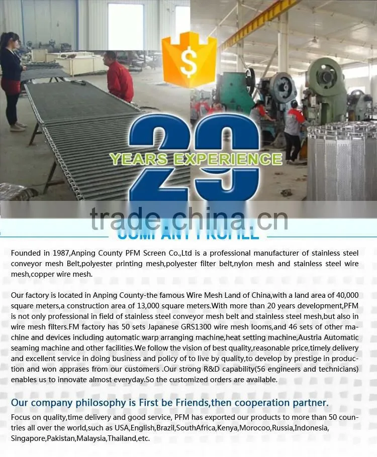 SGS Approvaled Different Open Mesh Size 304 Stainless Steel Metal Mesh Conveyor Belt