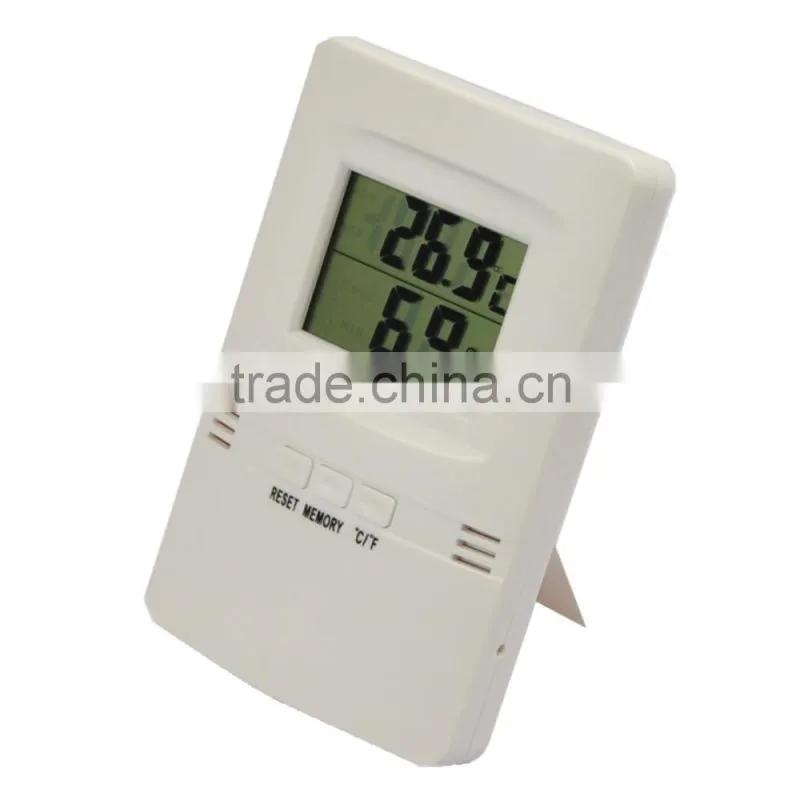 LCD Digital Indoor Thermometer Hygrometer for Desk-top Placing or Wall Hanging