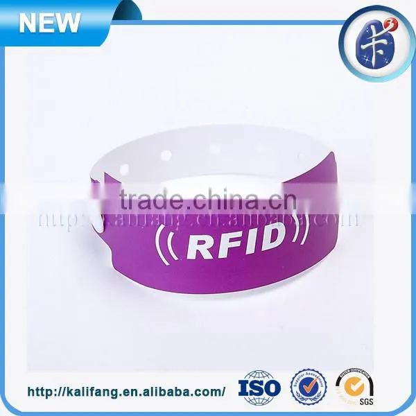 high / ultrahigh frequency Waterproof nfc pvc wristband / bracelet