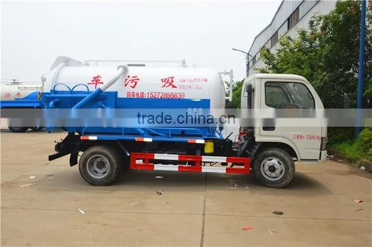 dongfeng 4 cubic meter mini sewage tanker truck for sale