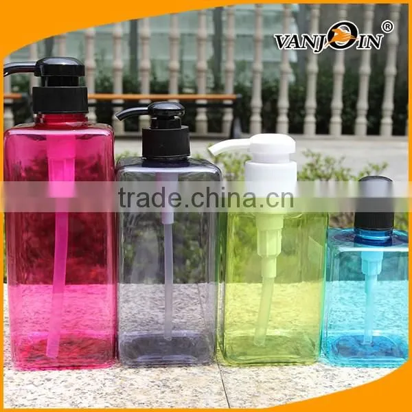 500ML Clear Round Plastic Pump Spray Jar for Shampoo