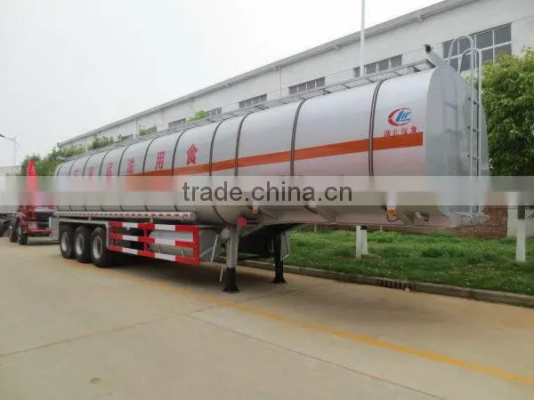 38m3 Edible Oil Semi Trailer Truck 3 Axles