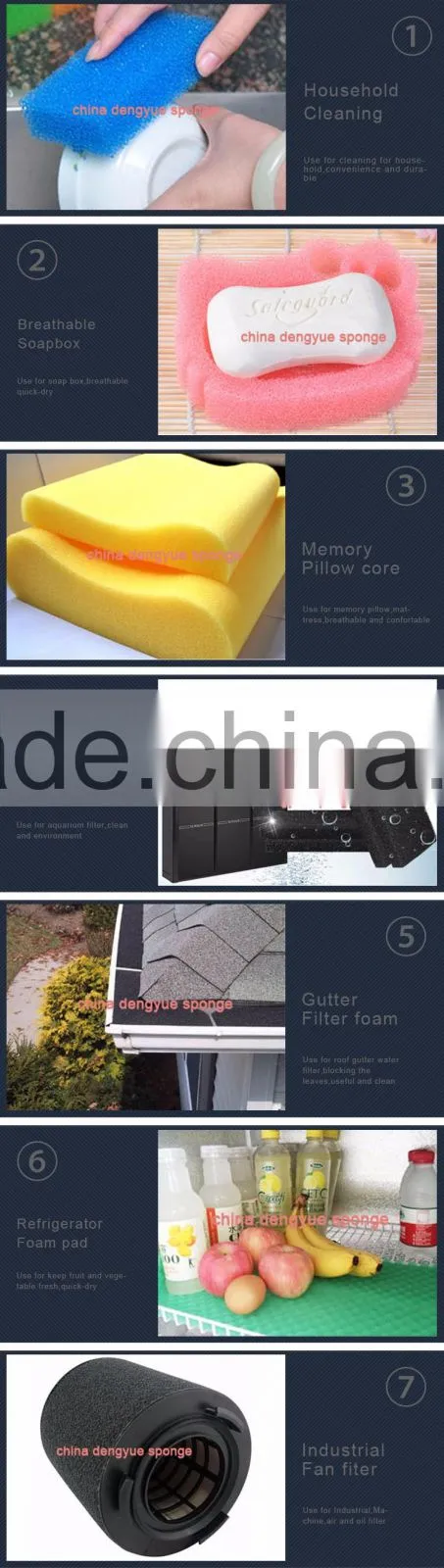 Generic Coarse prevent leaking coarse Presstite PU filter foam