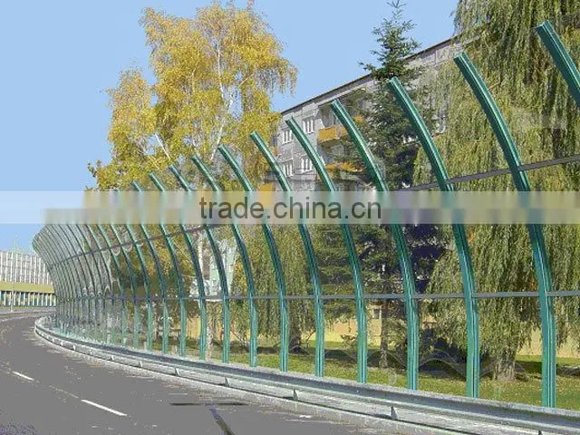 Fireproof Grade B1/V2 10-year warranty PC material polycarbonate sound barrier panels