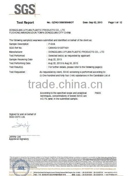 China style material EVA plastic soft houseware clear transparent film