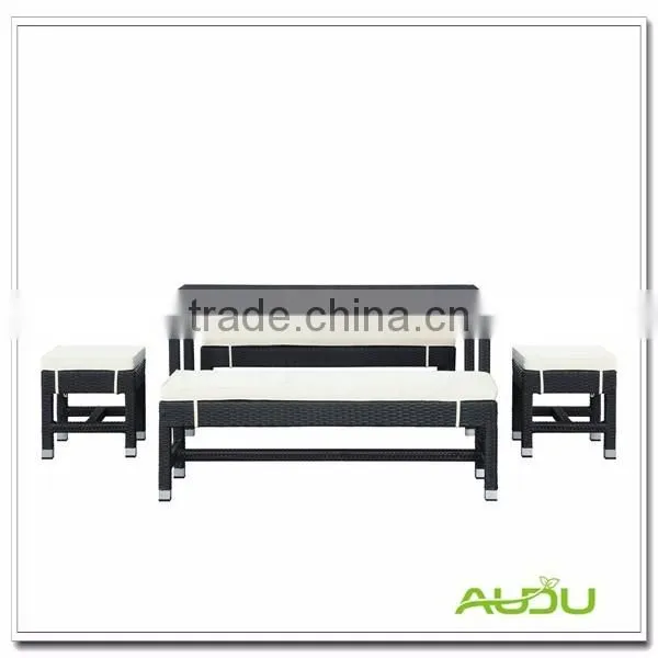 Rattan Patio Bar Set/Black Rattan Home Patio Bar Set With Cushion