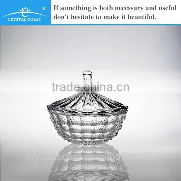 crystal glass candy jars wholesale, candy glass jars with lids