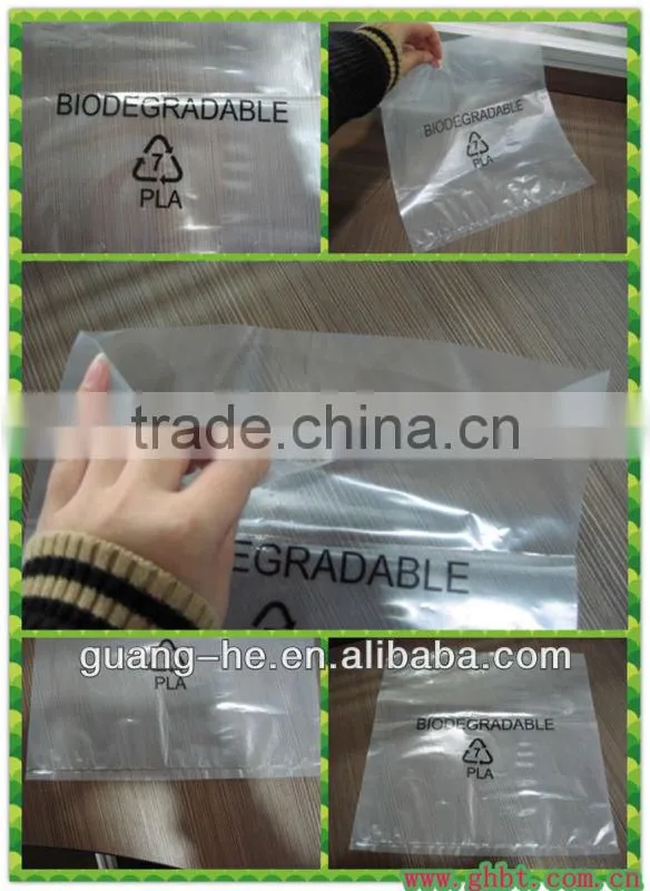 100% Biodegradable plastic PLA bag for packing electronic items