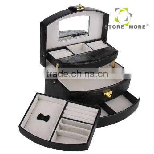 Fashion Faux Leather Brass Locks For Jewelry Box