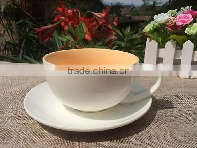 Haonai drinkware fine porcelain wholesale coffee cups and saucer set