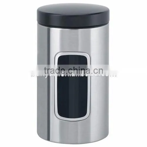 Amazon Top Sale Stainless Steel Highly Polished Tea Coffee Sugar Canisters