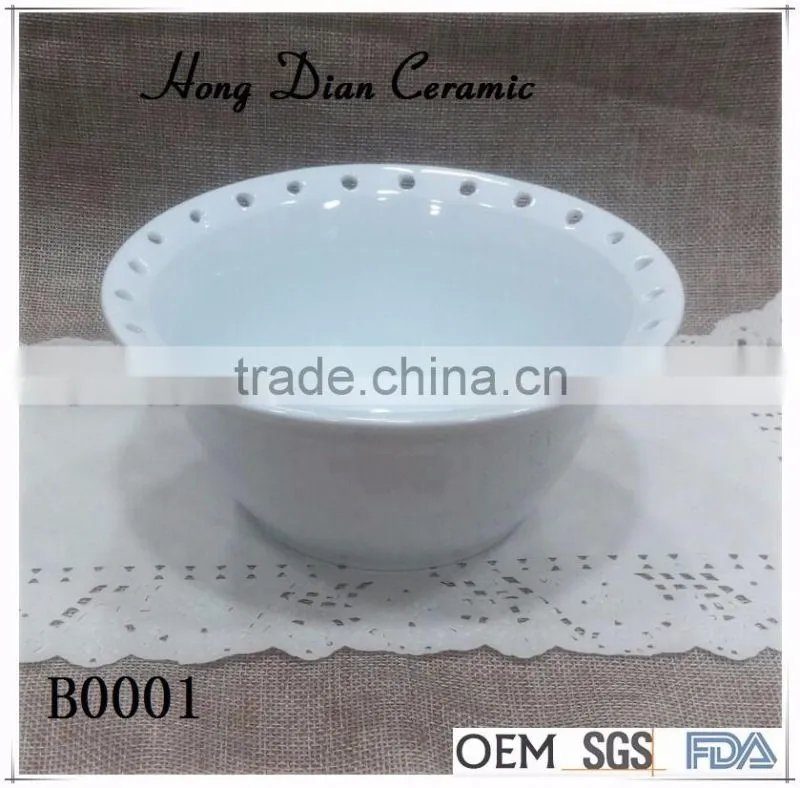 ceramic soup bowl with rim design