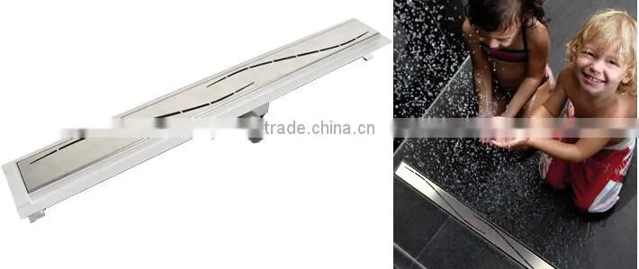 Linear shower drain stainless steel floor drain