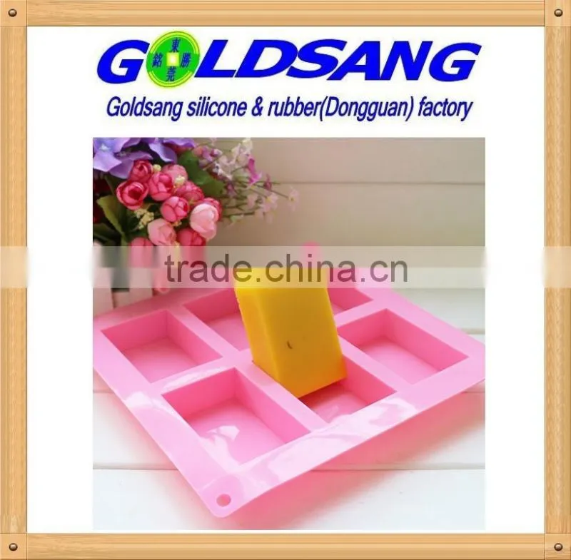 6 Rectangle silicone handmake soap mold &cake mold DIY mould