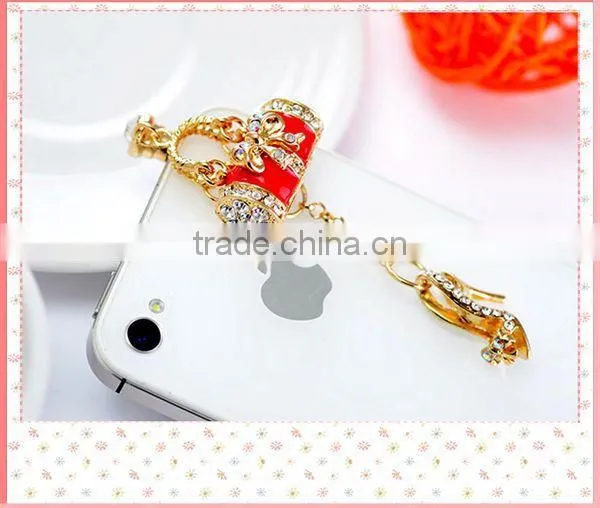 Cute luggage design gold dust plug
