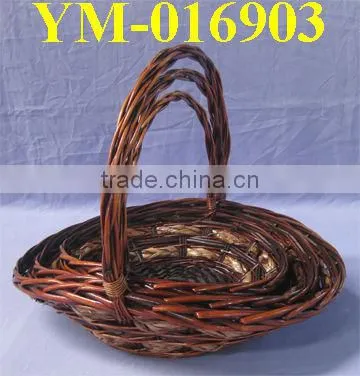 Natural Willow Basket with Beautiful Handle