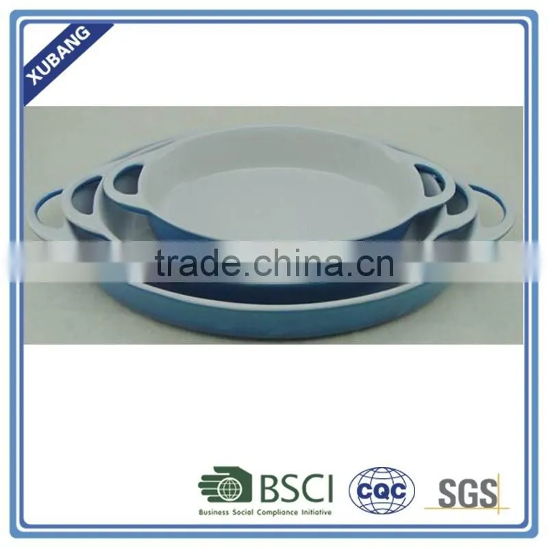 Oval shape unique design ceramic wholesale bakeware set