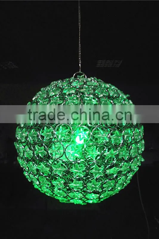 wholesale acrylic craft handmade LED iron ball wedding decoration centerpieces