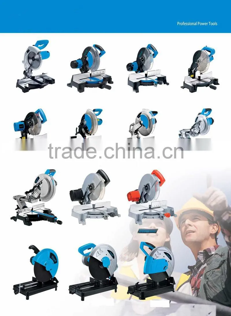 10" 1800W Power Aluminium Wood Cutting Table Saw Machine Electric Belt-drive 254mm Miter Saw GW8023B