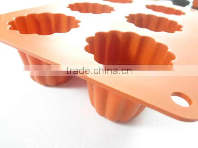 BPA Free 6 Flower Shaped 3D Silicone Cake Mould Cake Pan For Baking