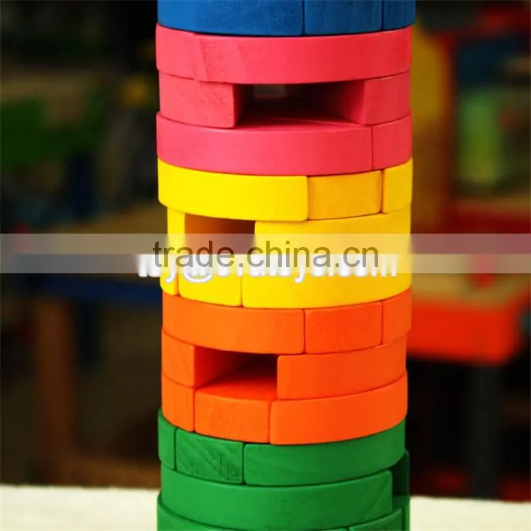 wholesale children educational wooden stacking blocks game W13D119