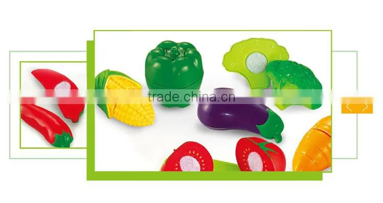 Hot sale kids pretend play set game plastic cutting vegetables toy