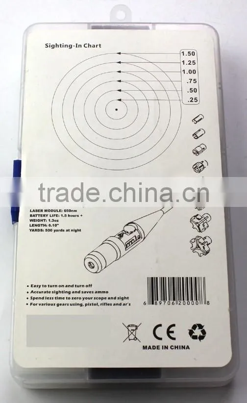 Erains TAC Optics 8 adaptors Red Dot Laser bore Sight for .177 to .50 Caliber Laser Boresighter