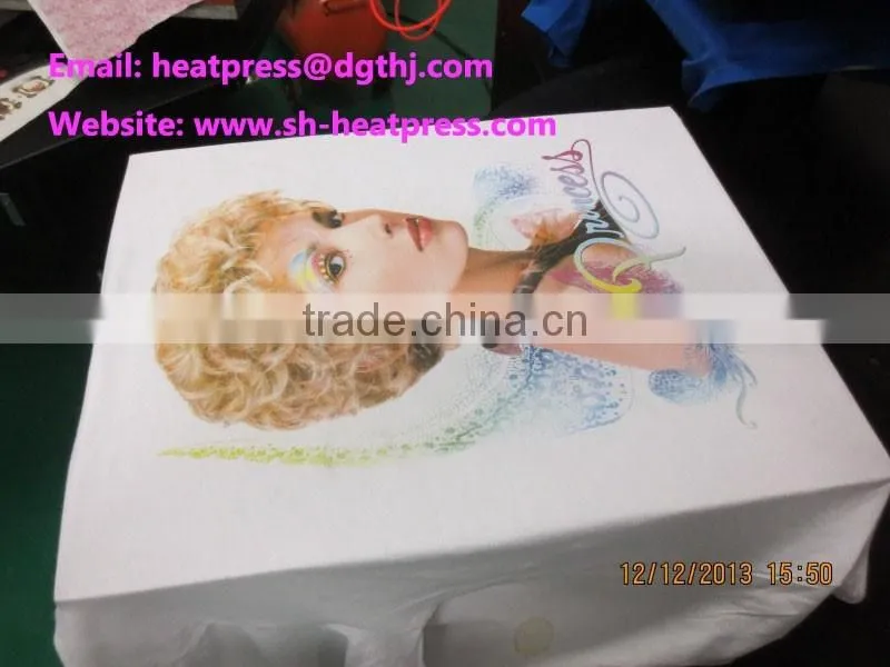 High quality hot sell Four station heat machine for ready made garment (t shirt)