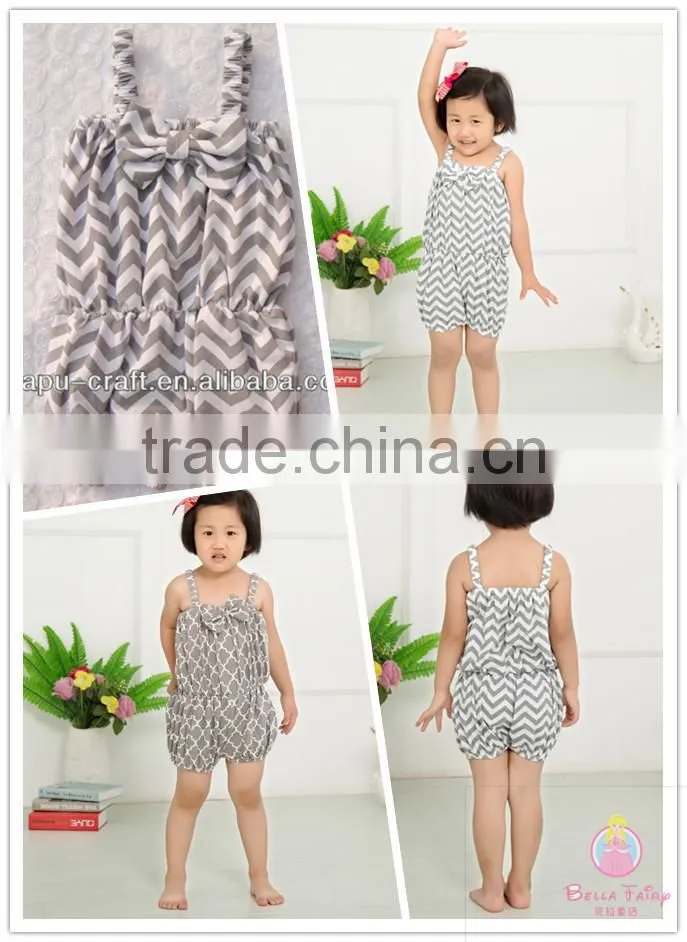 2017 Summer 100% Organic Cotton Design Your Own Pom Pom Custom Print Baby Romper