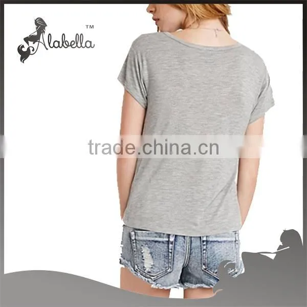 Plain white t-shirts v neck t shirts with pocket tee