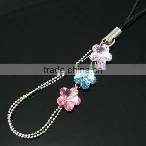 fashion ball chain mobile charm, cell phone accessories, high class crystal mobile accessories