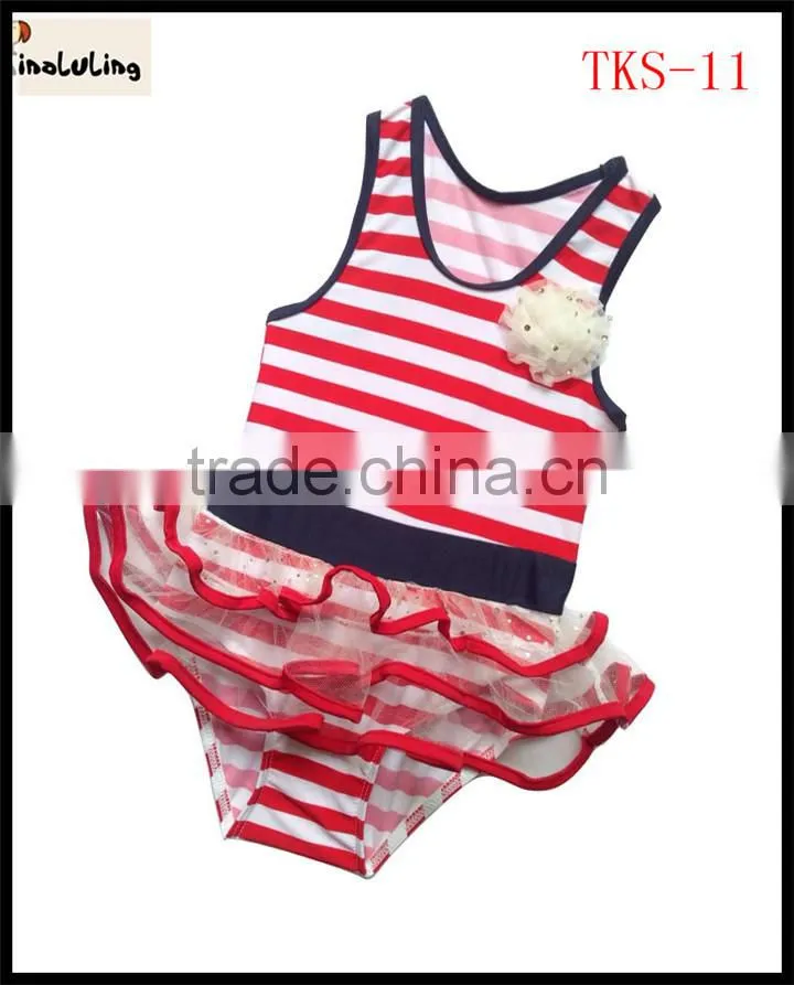 Cute swimwear beachwear sportwear stripe one piece