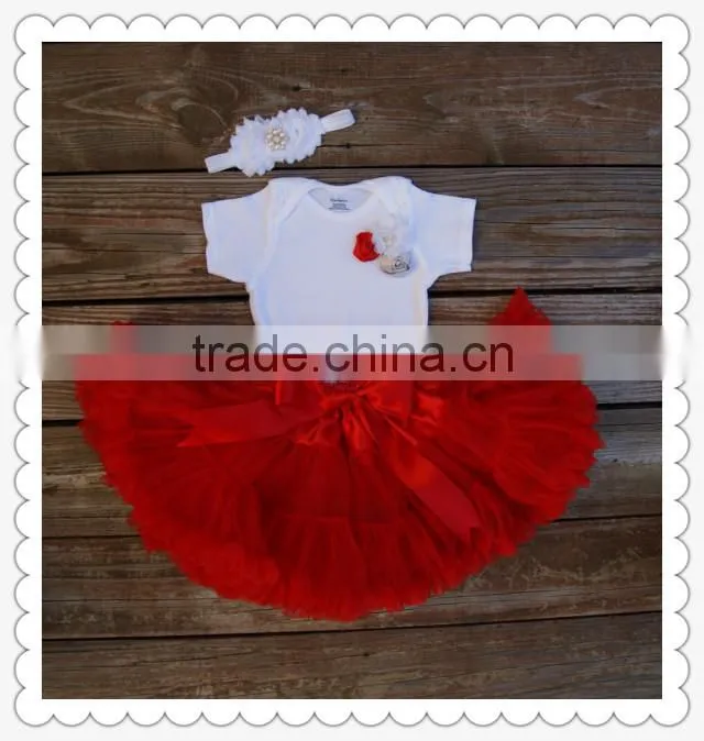 Wholesale Red And Blue Girls Patriotic Skirts Kids Fall Top Baby Girls Skirt Set