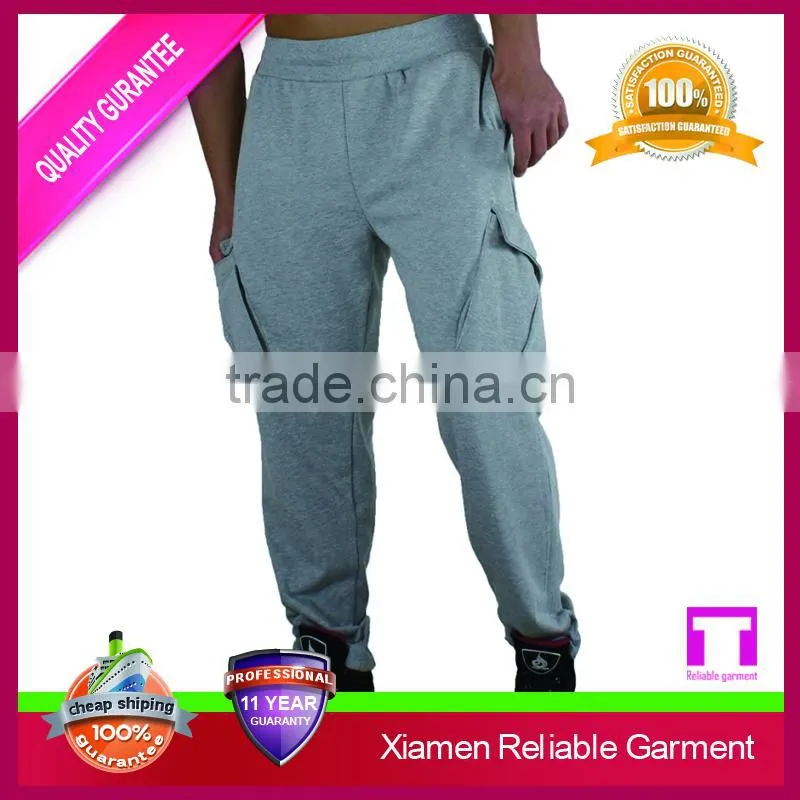 2017 Wholesale high quality fitness sports wear running wear black jogger sweat pants for men