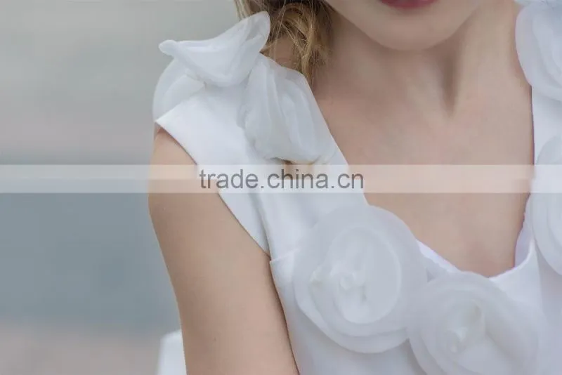 sleeveless Net fabric ball grown dress for baby girl summer dress