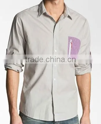 2013 mens spring&autumn long sleeve greyish shirt