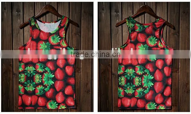 2014 oem sublimation printed men's running singlet fcustom design actory