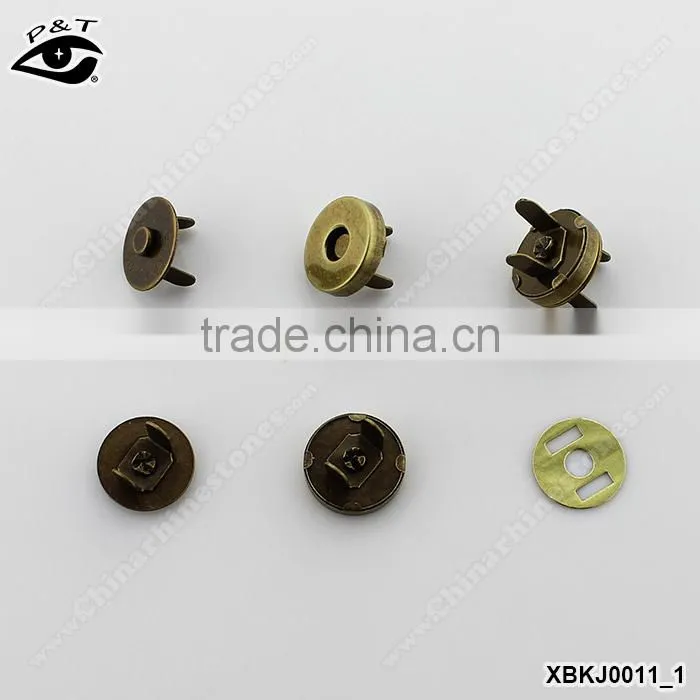 Hot sale magnet button for handbag metal magnet button for purse