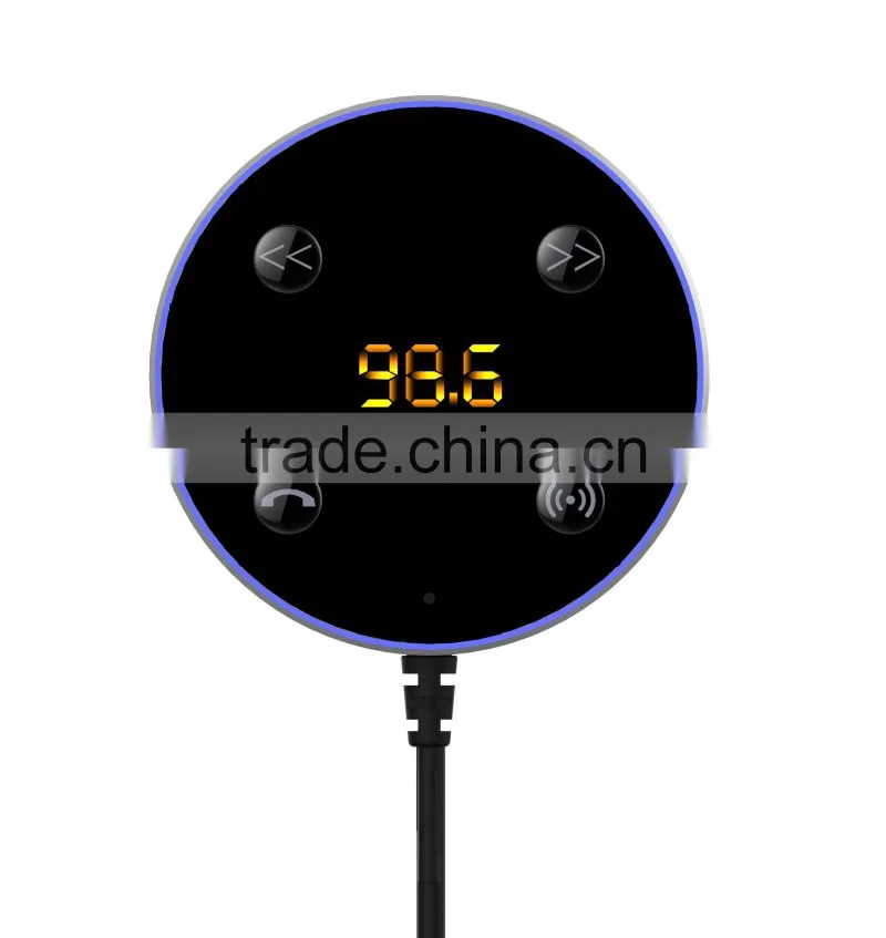 Bluetooth Car Kit FM Transmitter AUX Music Audio Receiver Hands-free 3.5mm with Dual USB Charger Car Accessories