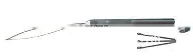 wood hair loop pulling needle, hair extension pulling needle