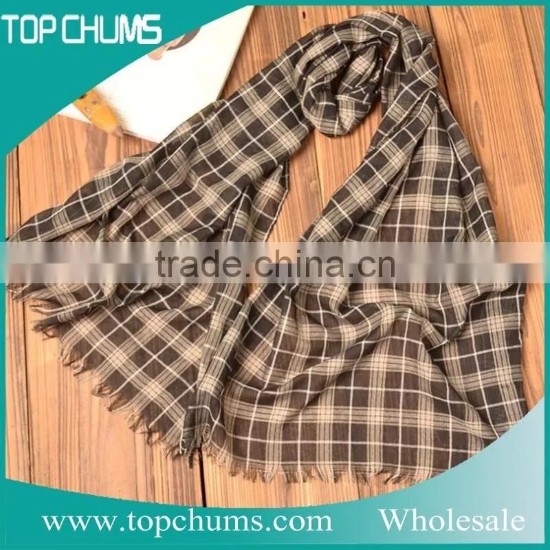 Best-selling korean new style fashion lady turkey cotton tartan scarf