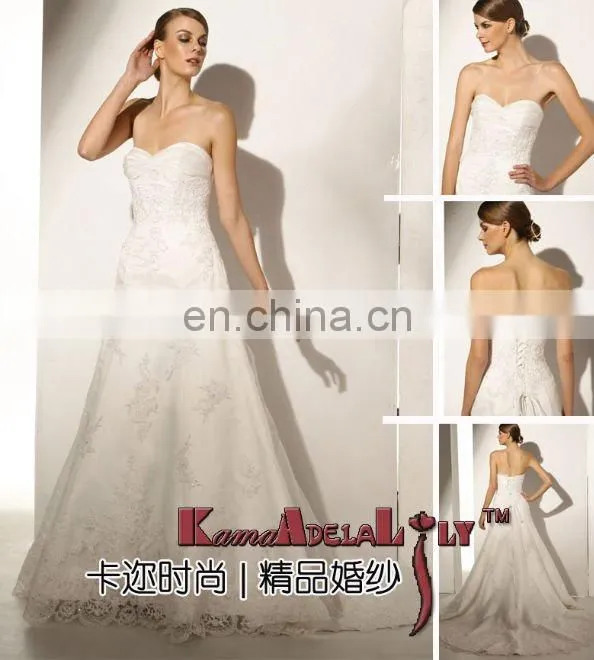 EB1979 Elegant A-line tulle lace Wedding dress sweetheart neckline evening dress