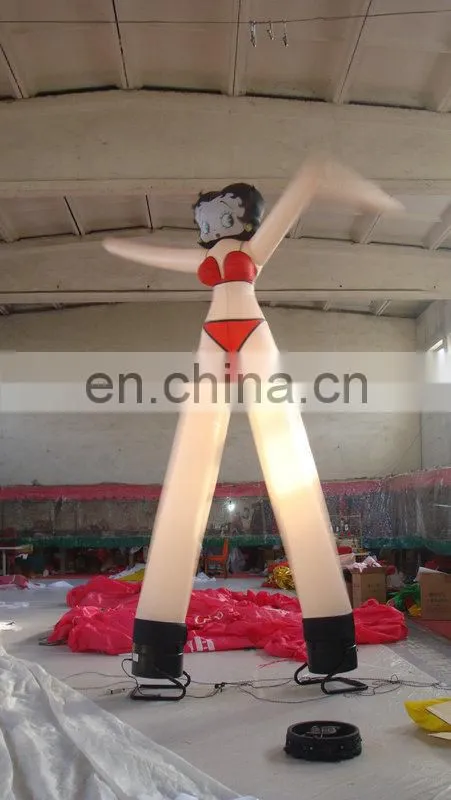 customized high performance led lighting inflatable air dancer of beauty