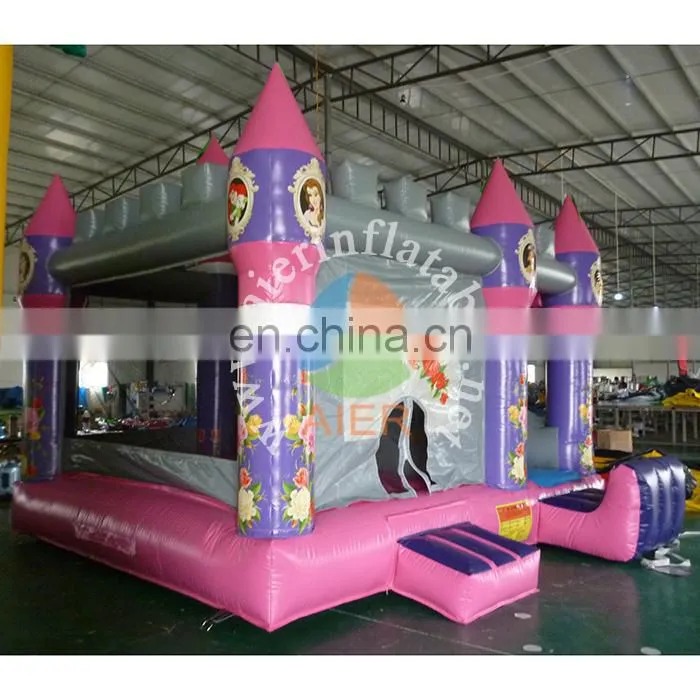2017 new inflatable cheap castle rose pink bouncy castle kids cute jumping castle house inflatable for wholesale